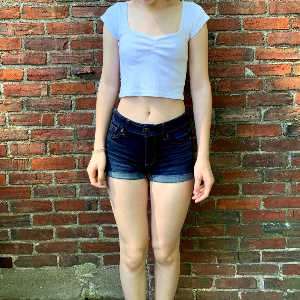 AE High Waisted Denim short short